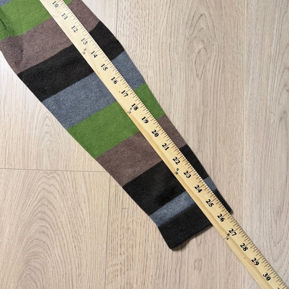 Vintage GAP Striped Cotton Long Sleeve Knit Sweater Mens Small Green Brown - Picture 8 of 8